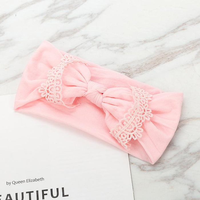 Nylon Children's Hair Band Soft Silk Stockings Baby Headband Lace Bow Hair Ornament