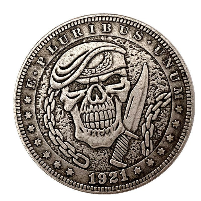 Skull Collectible Wanderer American God Eye Animal Souvenir Coins