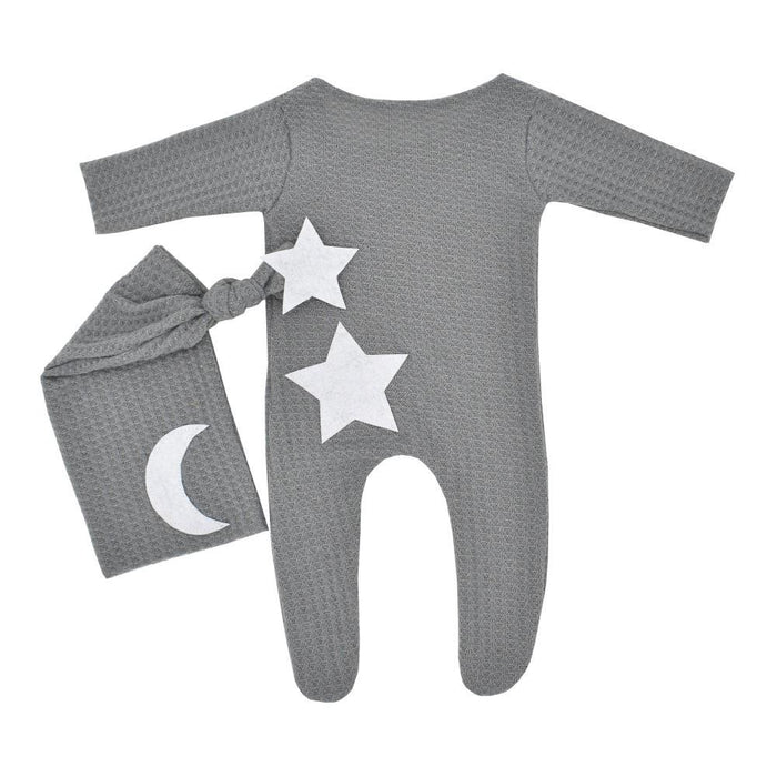 Two Piece Star Moon Knitted Jumpsuit