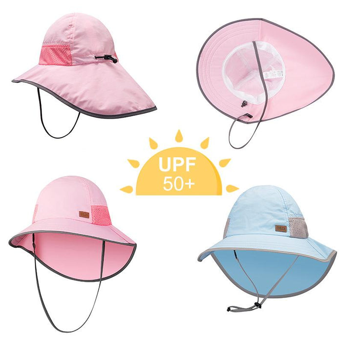 Children's Summer Uv50 + Breathable Sunscreen Shawl Hat