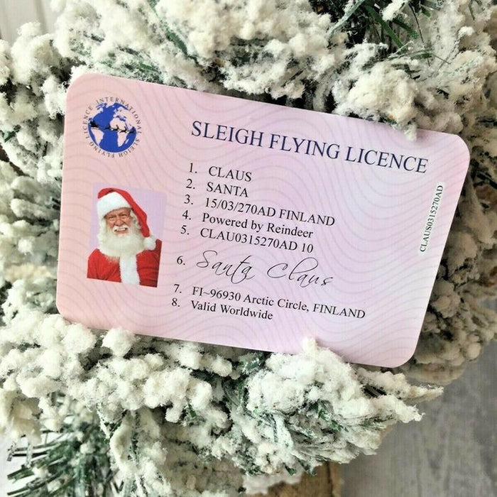 Creative Santa Claus Flight License Christmas Eve Driving Licence