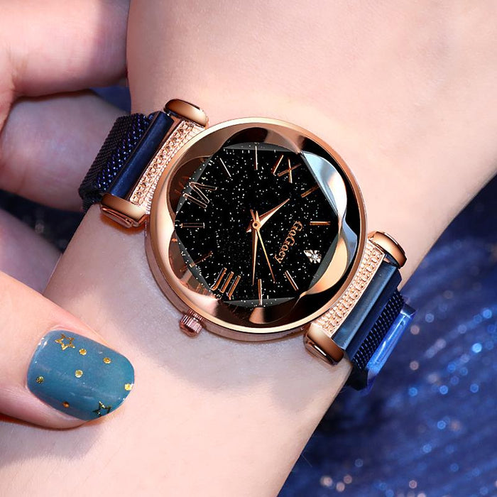 Luxury Womens Watch Personality Romantic Magnet Band Ladies Fashion Wristwatch