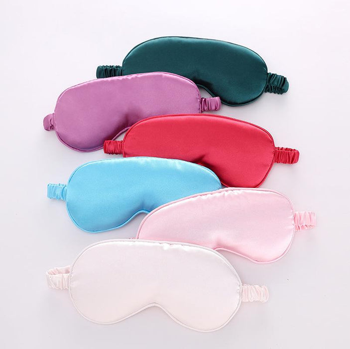 Pure Color Simulated Silk Sleeping Shade Eye Mask