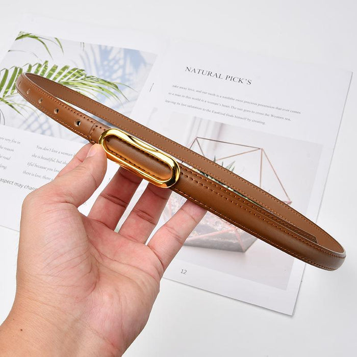 Multicolor and Versatile Small Belt with Jeans and Slim Waist