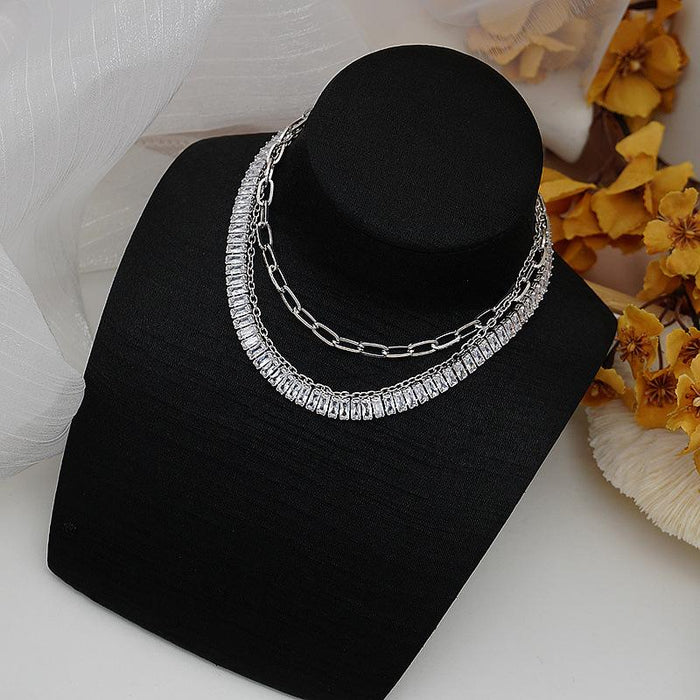 New Personality Fashion Zircon Necklace Clavicle Chain Ladies Necklace