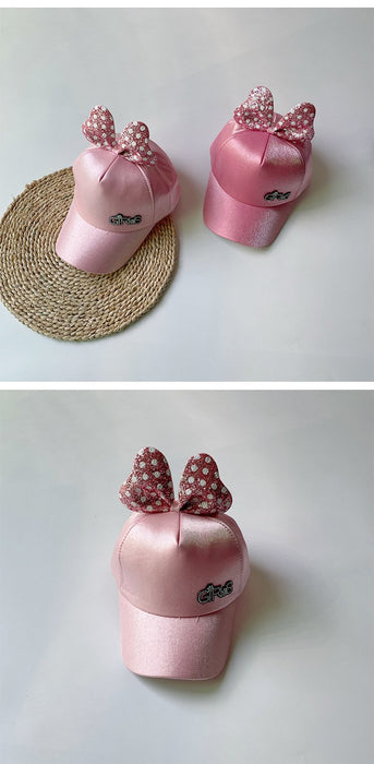 Cute Cartoon Sequin Bow Children's Baseball Cap