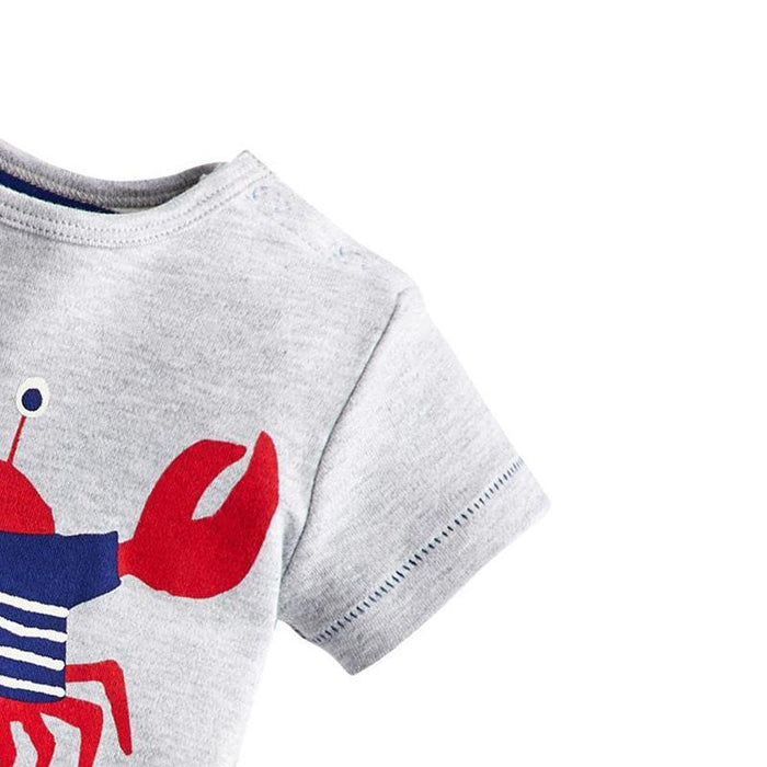 Children's T-shirt set short sleeve knitted cotton cartoon shorts two-piece set