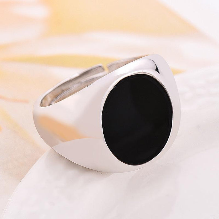 New Creative Fashion Dripping Oil Men's Ring