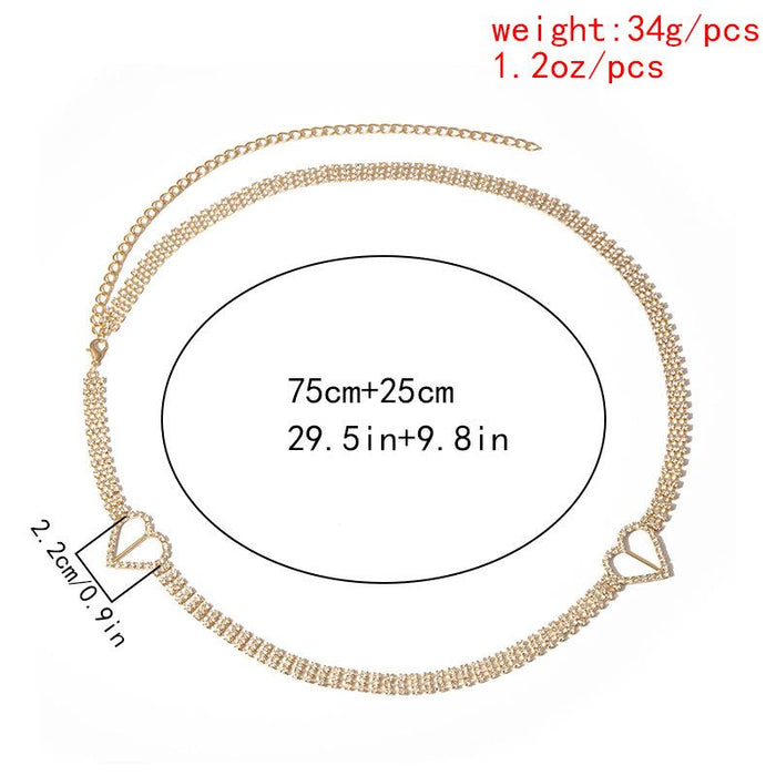 Simple Personality Body Chain Heart-shaped Waist Chain
