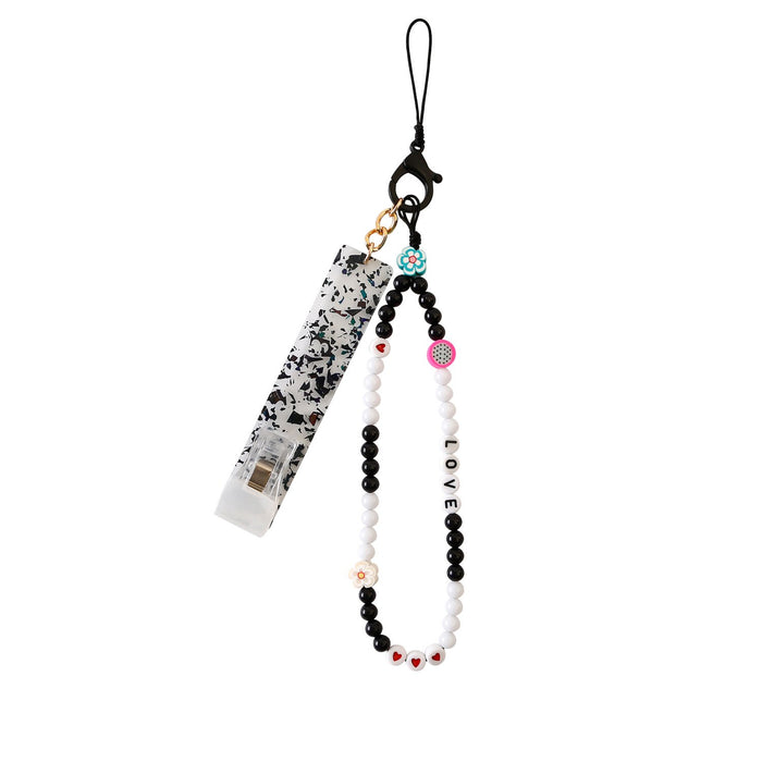 Handmade Beaded Flower Fruit Mobile Phone Lanyard