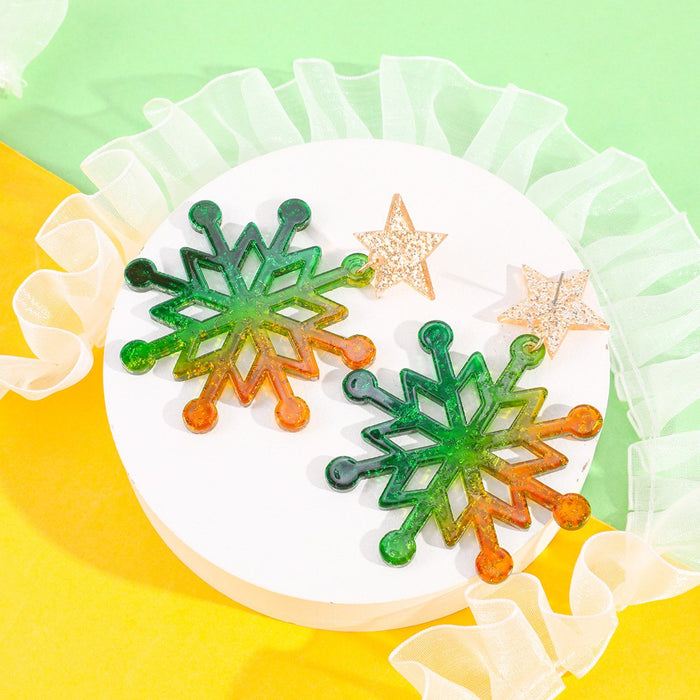 New Acrylic Snowflake Women's Earrings