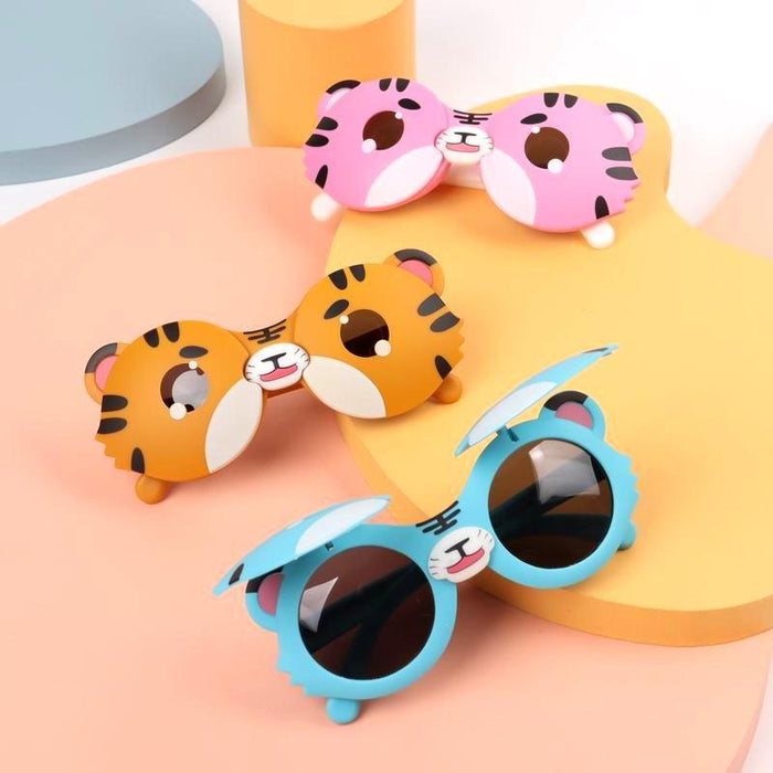 Children's polarizing sunglasses flip silicone soft frame