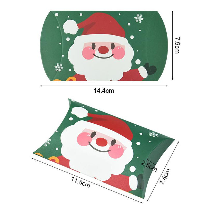 50Pcs Christmas Pillow Shape Candy Box