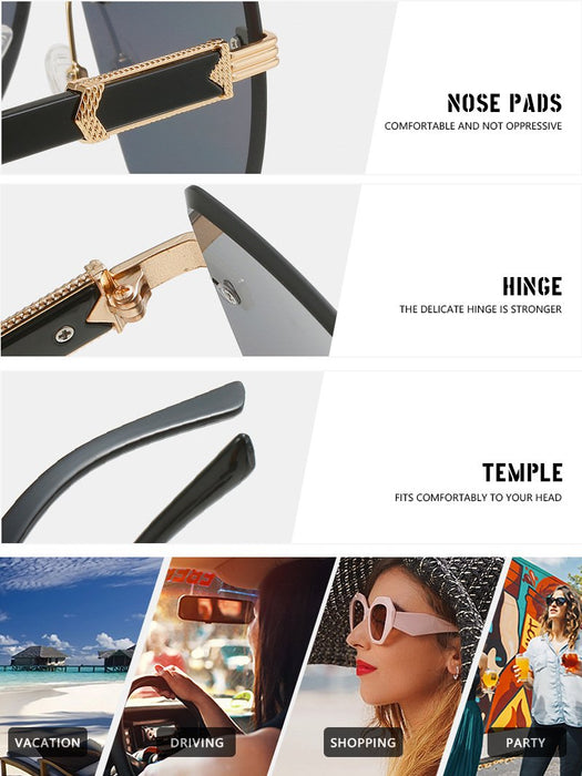 Frameless cut edge light luxury GRADIENT SUNGLASSES