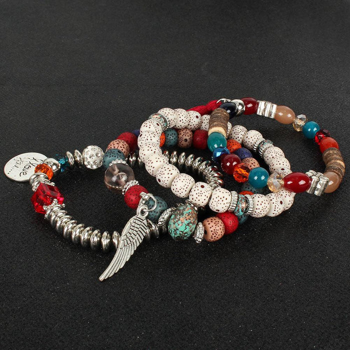 New Bohemian Tassel Love Beaded Bracelet Set