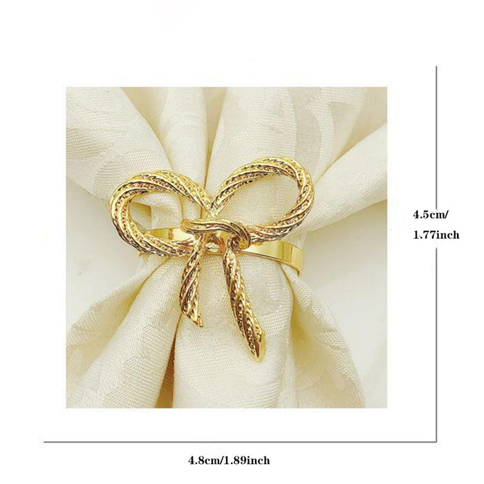 High-quality Cute Bow Pattern Napkin Ring For Bar Christmas Decoration