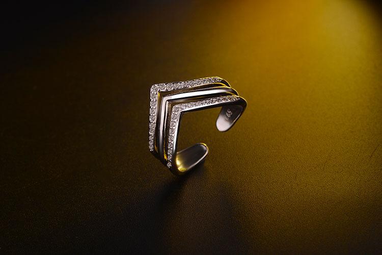 Fashion Personality Creative Geometric Opening Ring