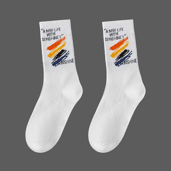 Funny Men Hip Hop Skeleton Socks