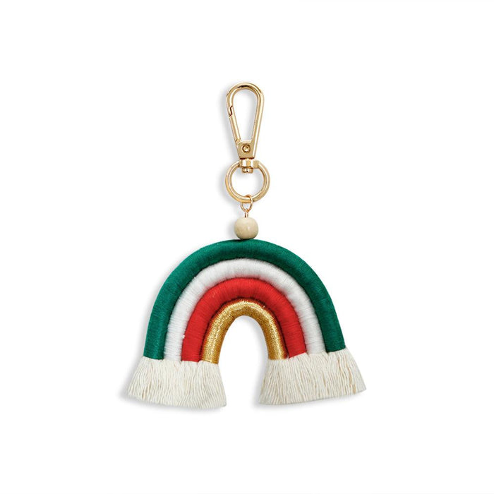 Hand Woven Fashion Tassel Rainbow Key Chain Pendant