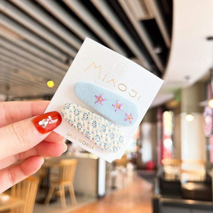 Children's hairpin fabric side clip