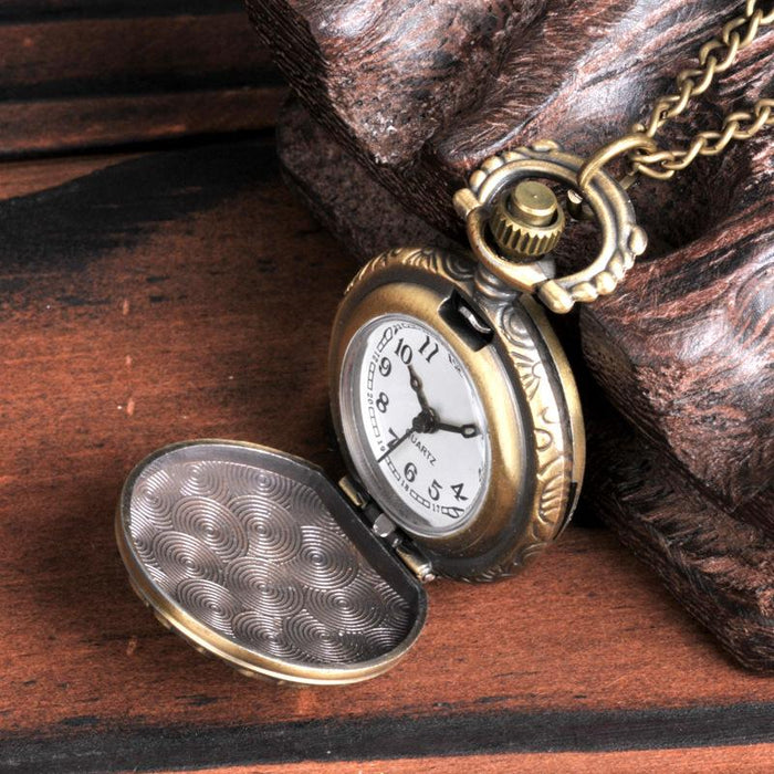 Small Bronze Solid Butterfly Pocket Watch Ll3717