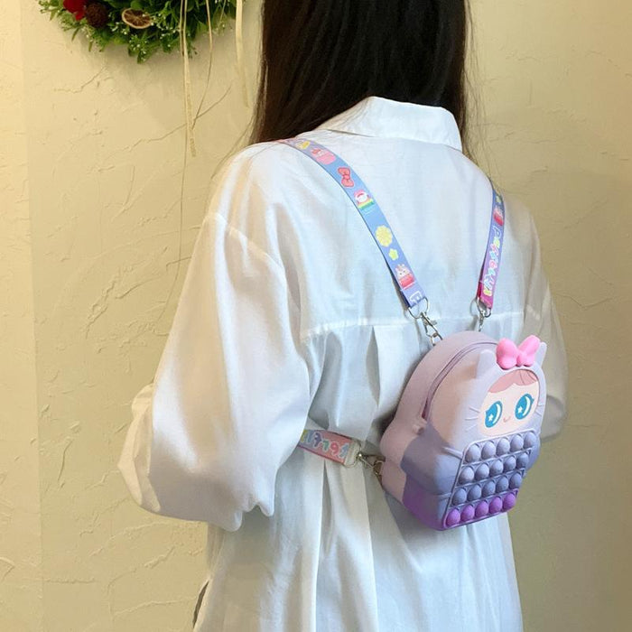 Backpack children's school bag shoulder silicone toys