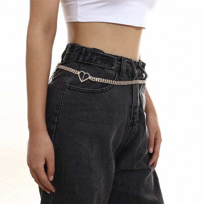 Simple Personality Body Chain Heart-shaped Waist Chain