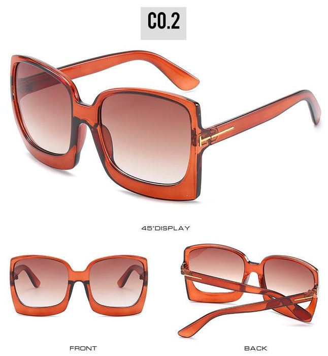 Large Frame Colorful Real Film Sunglasses