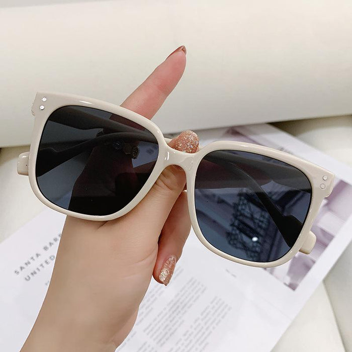 Men's and women's Retro square meter nail Sunglasses