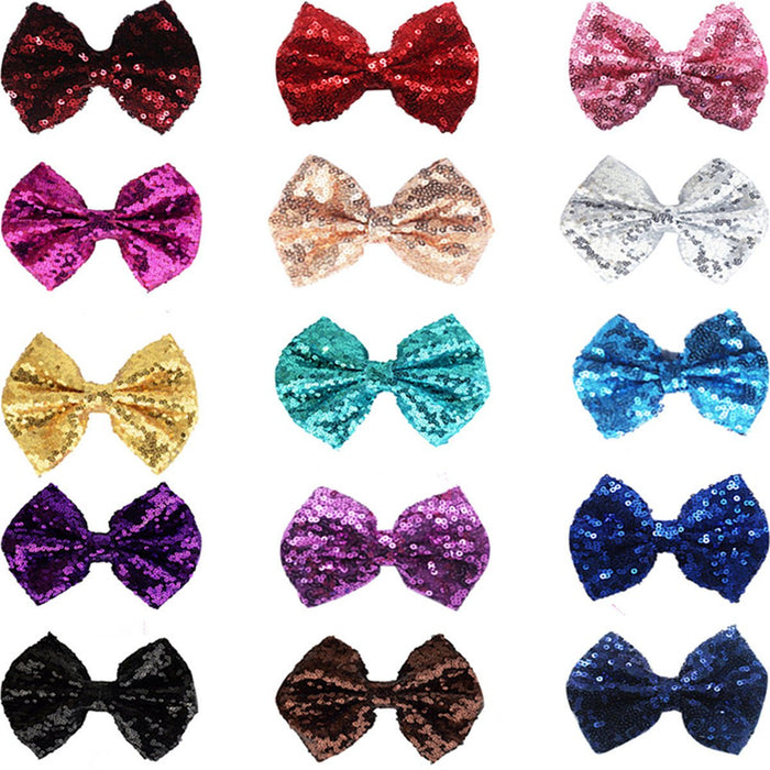 Sequin Bow Hair Clip