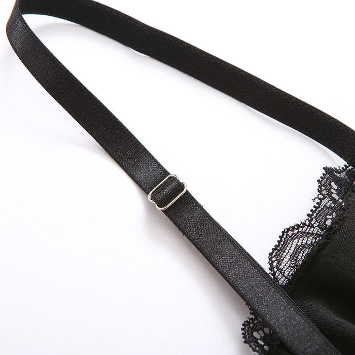 Lace Sexy Black Women Slim Fit Tank Top