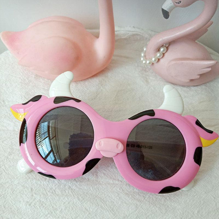 Children's Cartoon Cow  Silicone Polarized Sunglasses