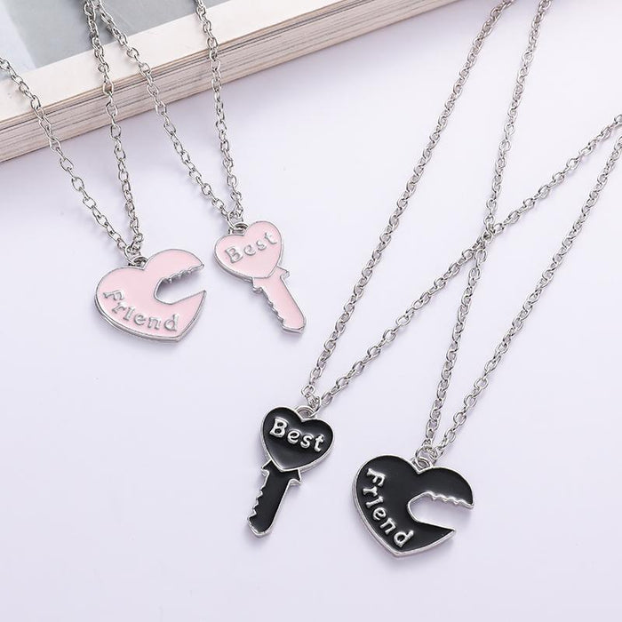 2 Pcs/ Set Best Friends Honey Love Couple Necklace