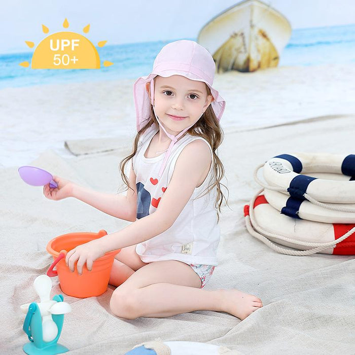 Pure Cotton Summer UV Proof Children's Sunscreen Shawl Hat