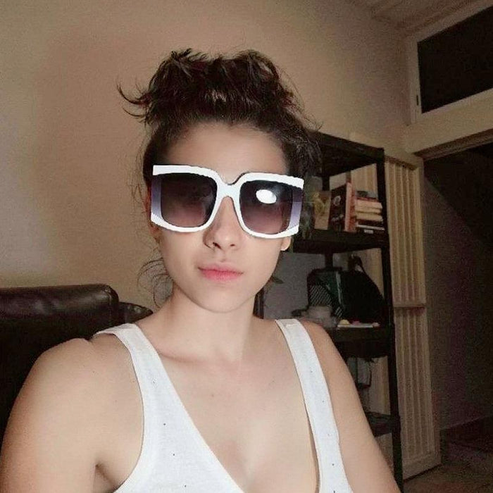 Large frame sunglasses retro square Sunglasses