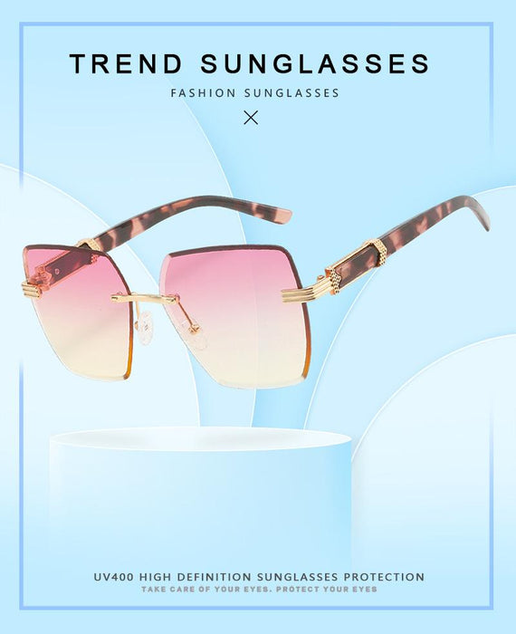 Frameless cut edge light luxury GRADIENT SUNGLASSES