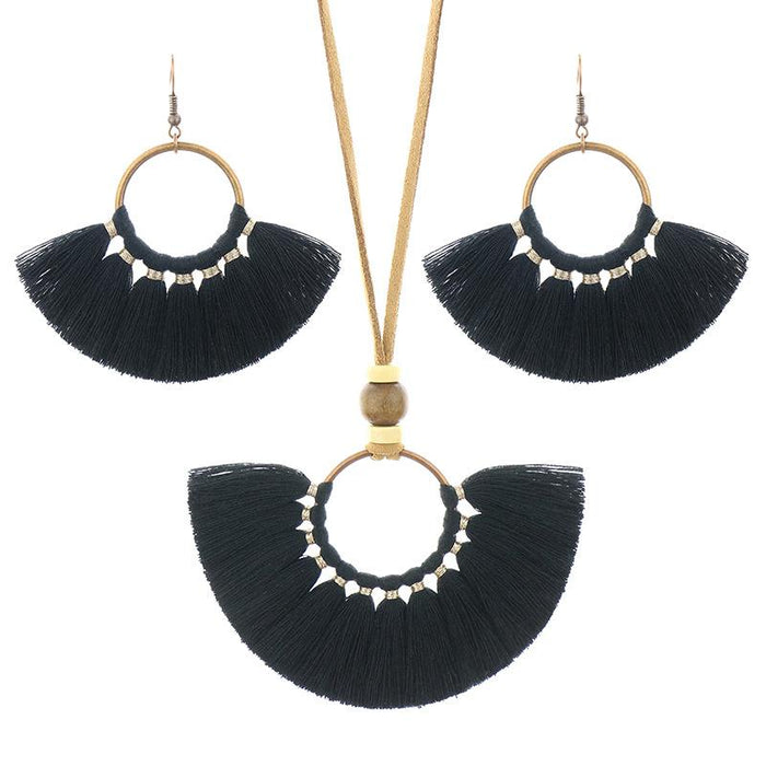 Fashion Retro Jewelry Bohemian Earring + Necklace Set