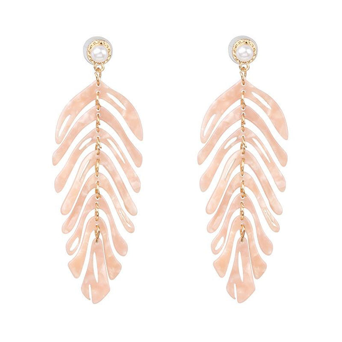 Female Jewelry Creative Personality Fashion Fishbone Earrings