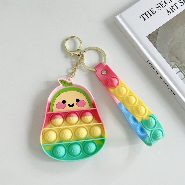 Silicone Waterproof Fruit Decompression Toy Pendant Ornament