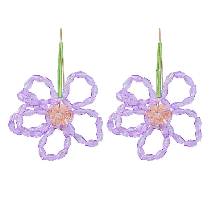 Fashion Multicolor Acrylic Floral Earrings