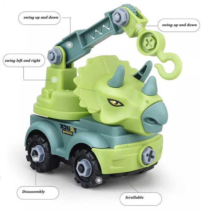 Children's Dinosaur Construction Vehicle Excavator DIY Toys