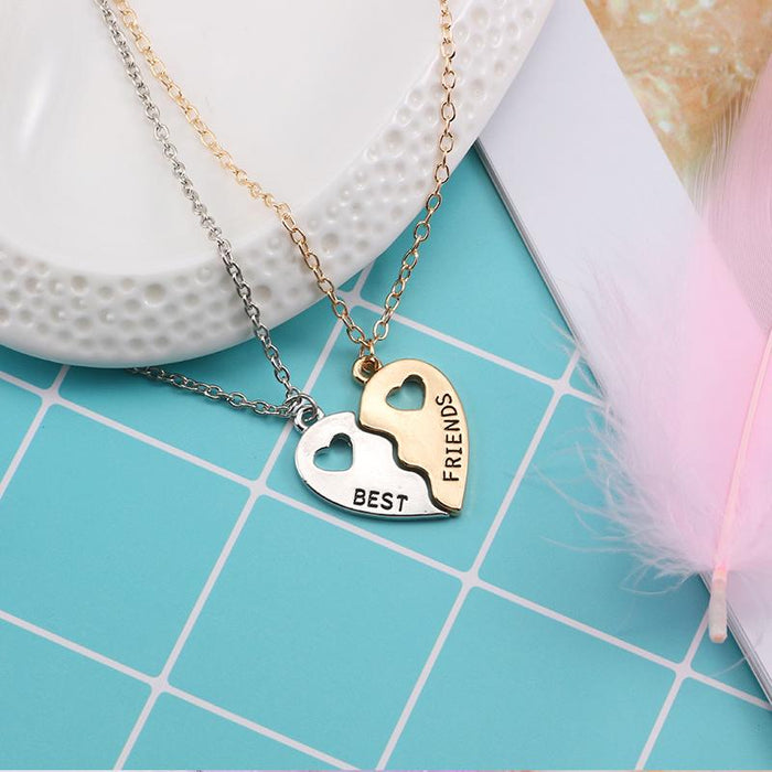 2 Pcs/ Set Best Friends Honey Love Couple Necklace