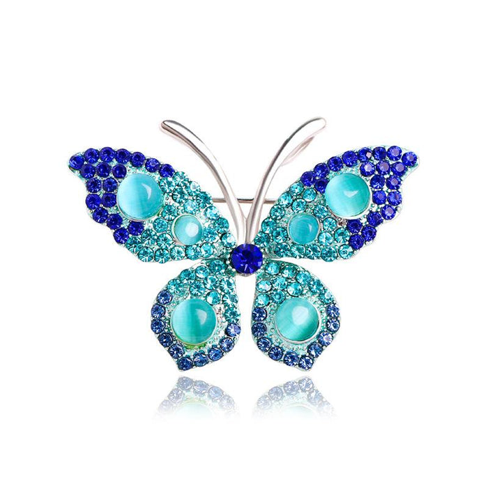 New Creative Rhinestone Butterfly Brooch Female Pin