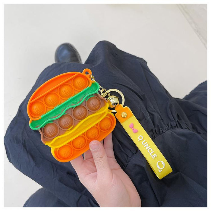 Mini Strawberry Pineapple Decompression Toy Keychain