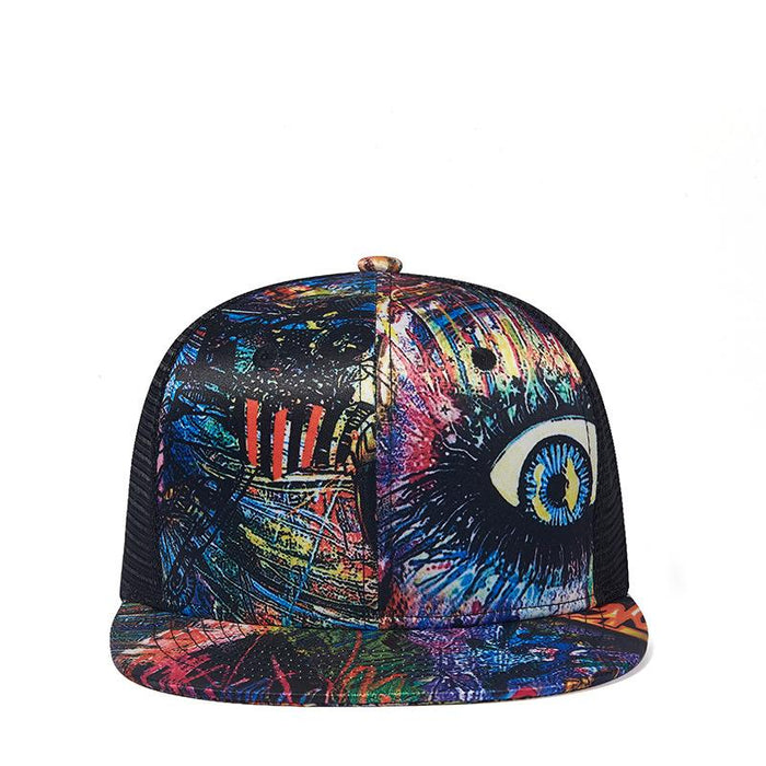 New Summer Printed Mesh Sun Hat