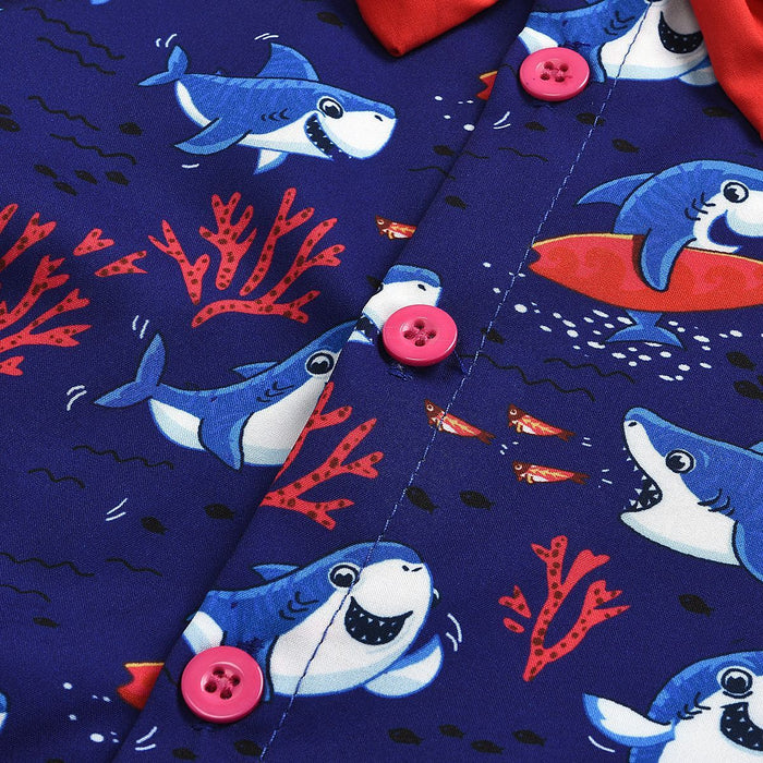 Shark gentleman boys' short sleeve suit