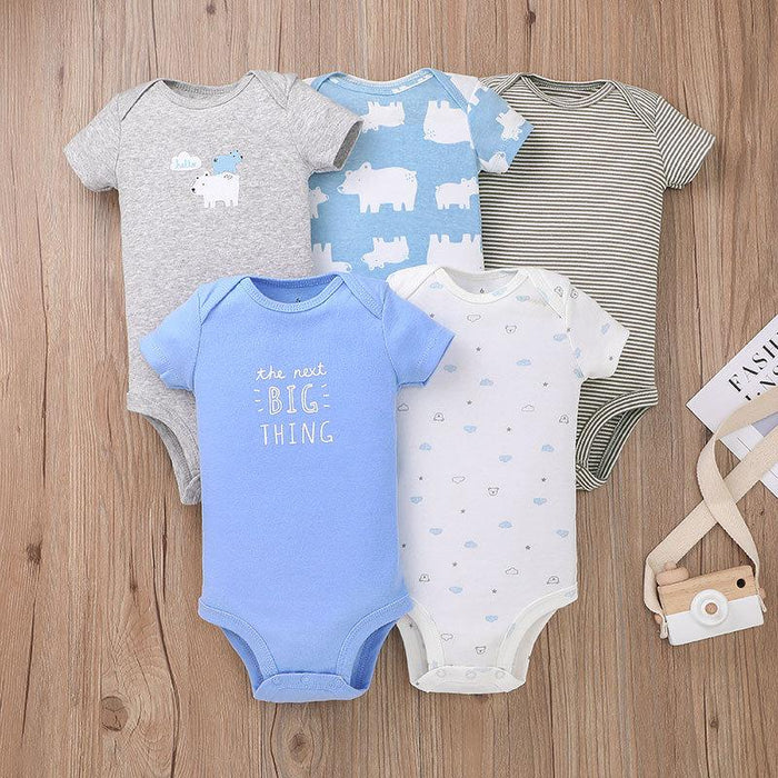 5pc Pack Cartoon Baby Summer Jumpsuit
