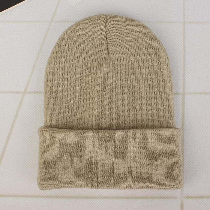 Winter Hats for Unisex Beanies Knitted Solid Cute Hat