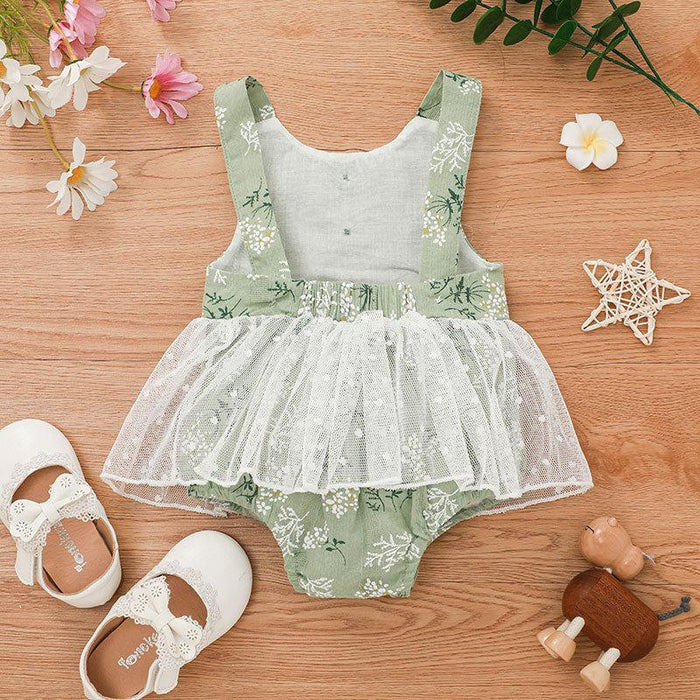 Summer Baby Girl Lace Flower Jumpsuit