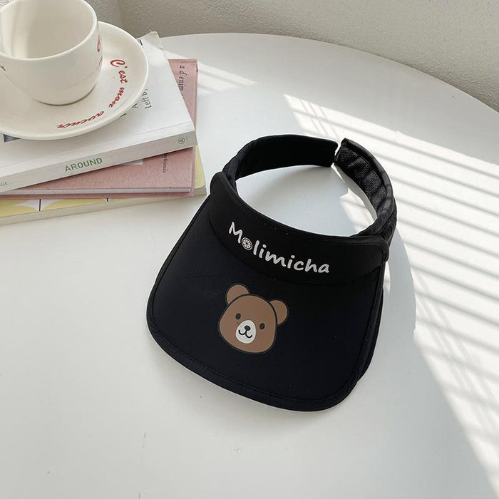 Summer Cute Cat Ears Children‘s Wide Brim Sun Hat